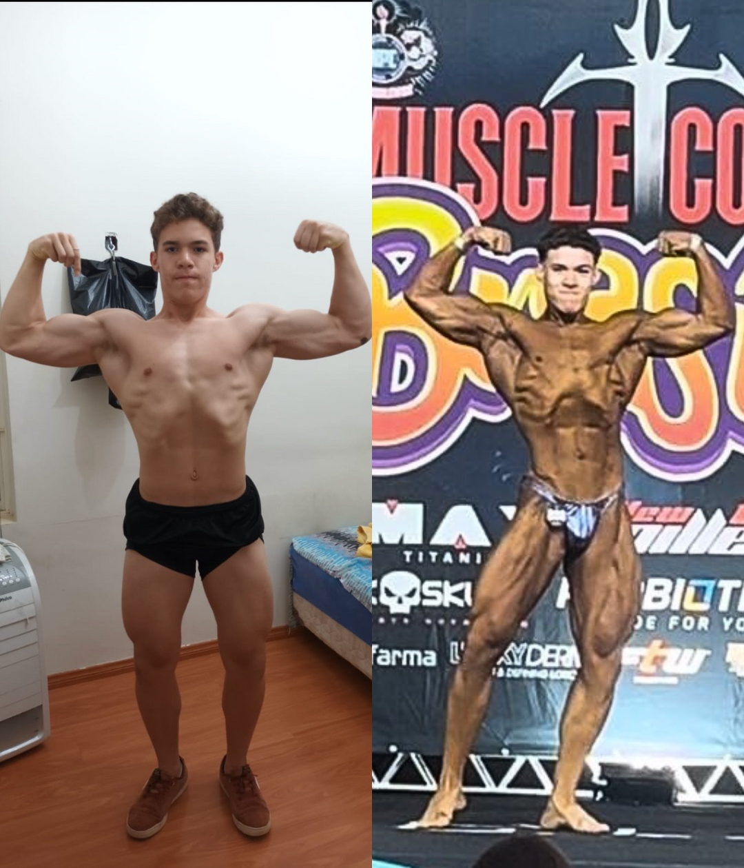 Transformação corporal — aluno 1